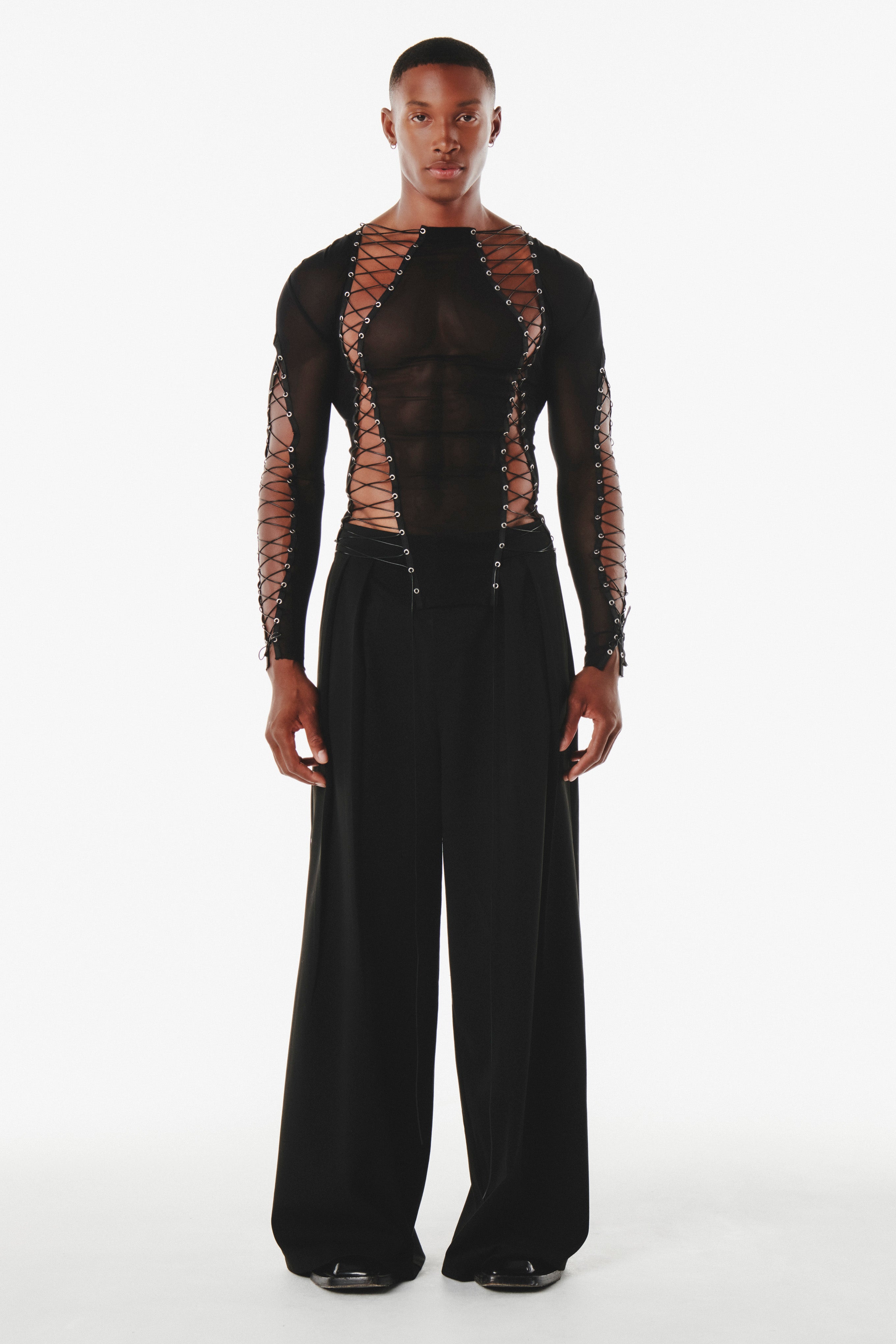 Gregor Top Black Mesh