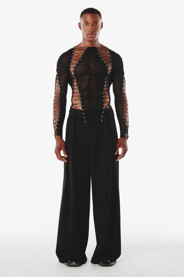 Gregor Top Black Mesh