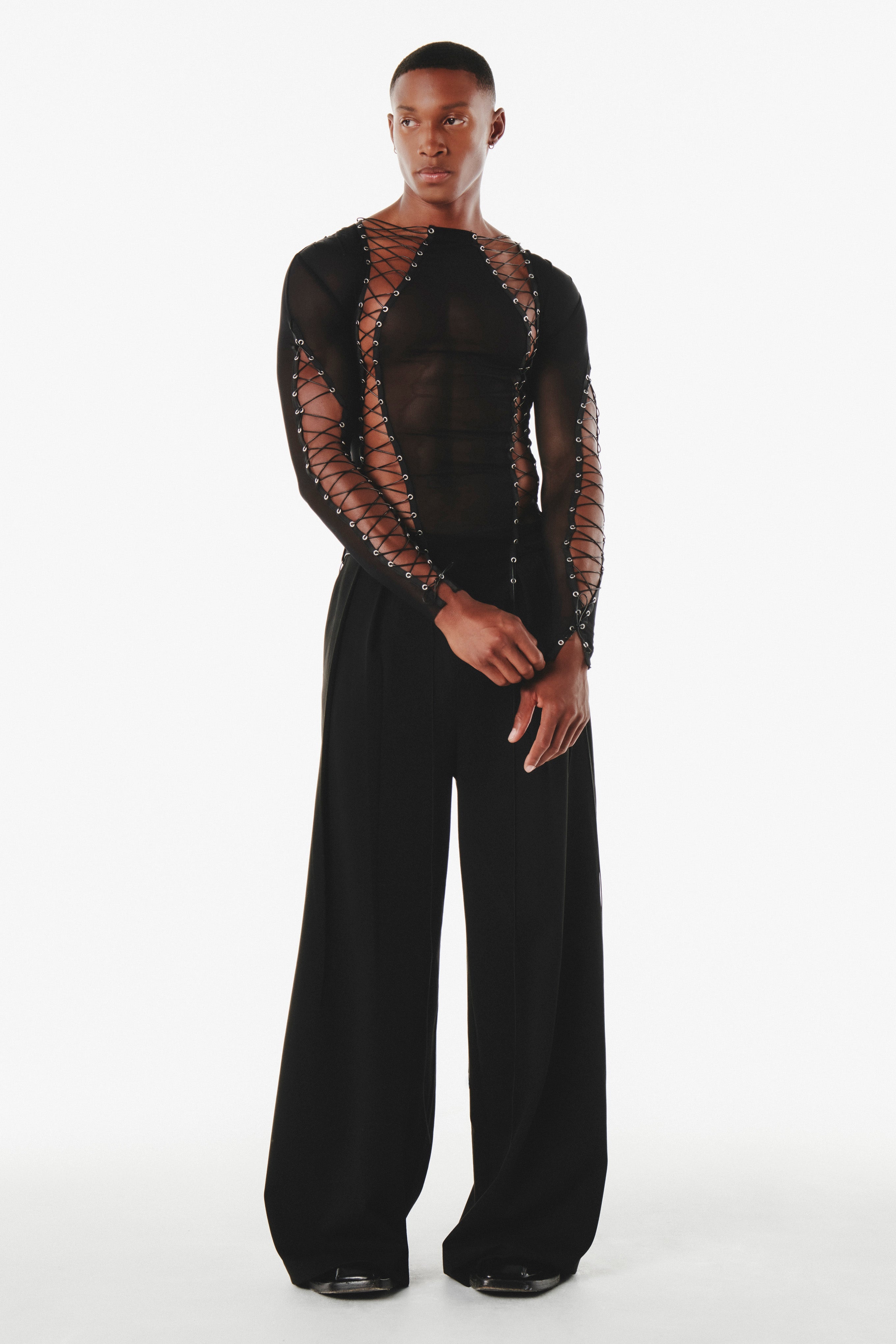 Gregor Top Black Mesh