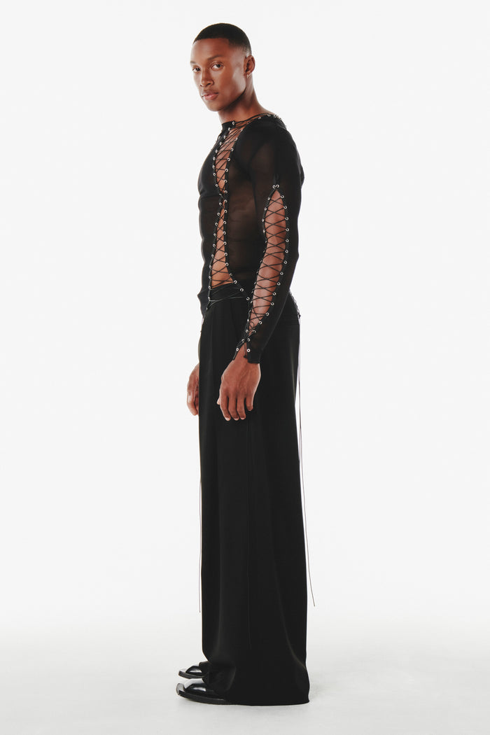 Gregor Top Black Mesh