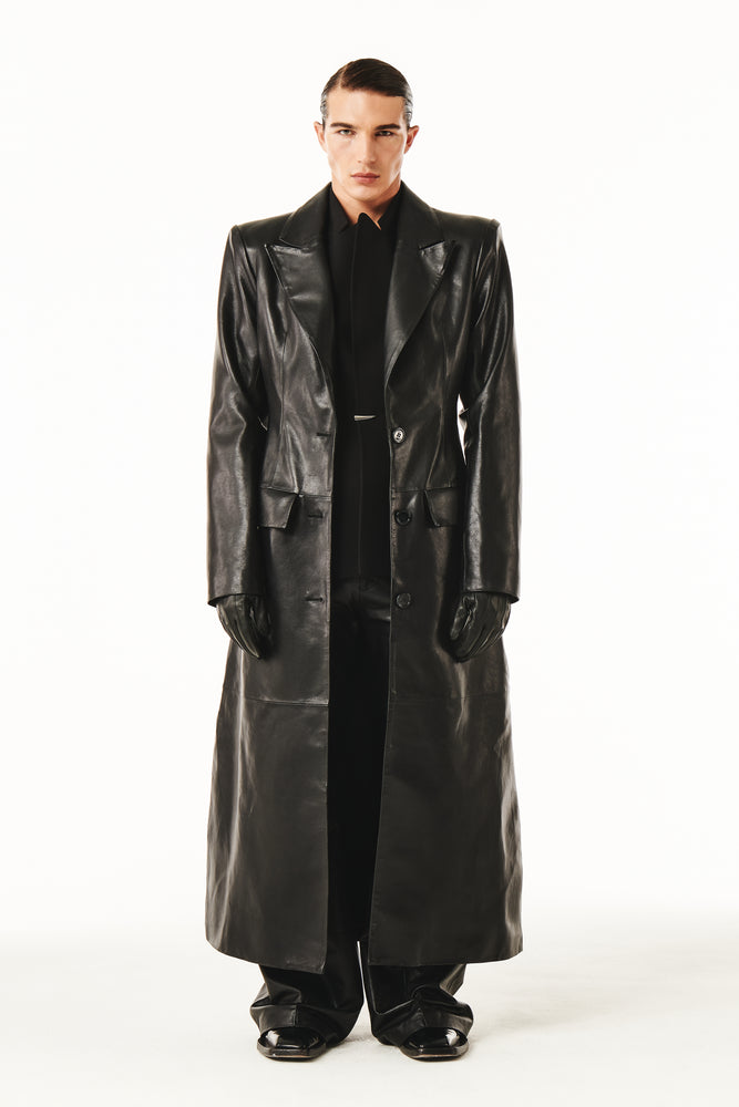 Orson Coat Black Leather