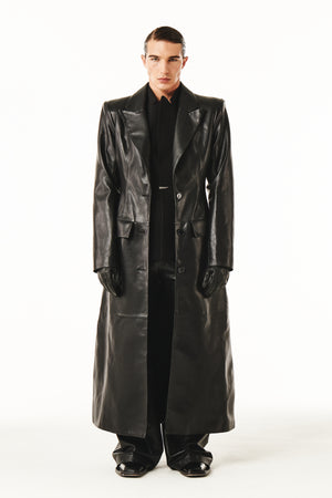 
            
                Load image into Gallery viewer, Orson Coat Black Leather
            
        