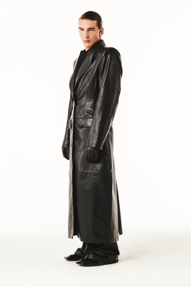 Orson Coat Black Leather