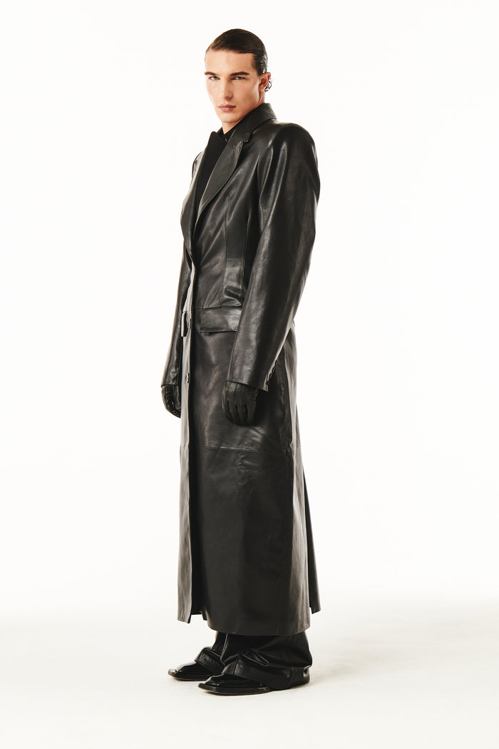 Orson Coat Black Leather