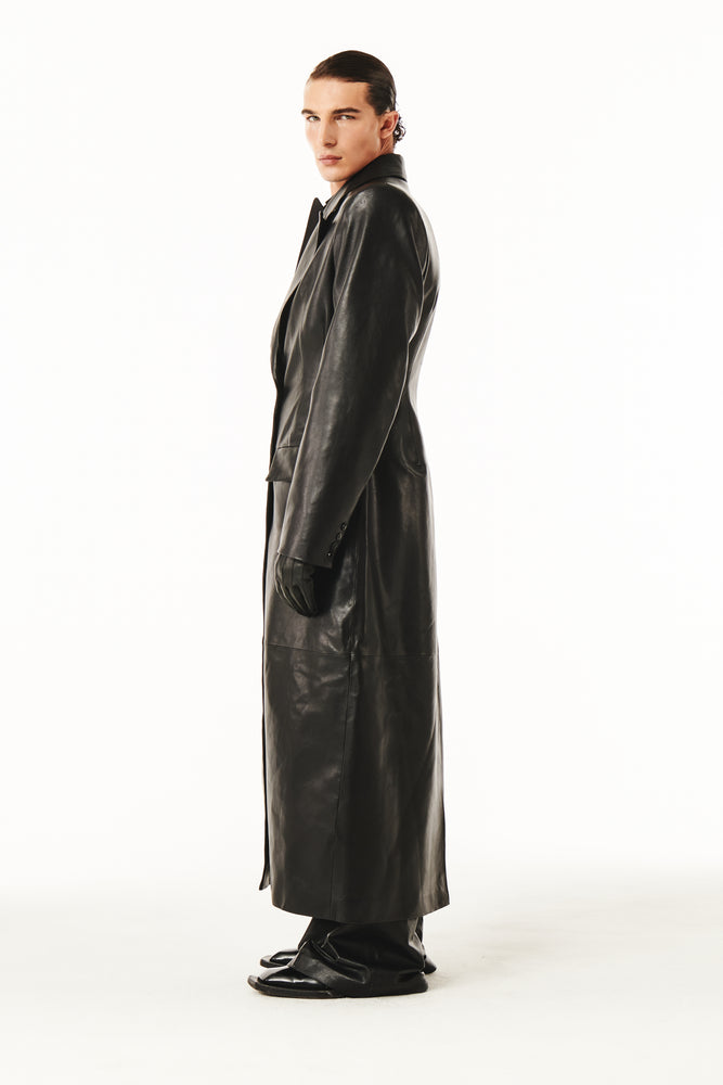 Orson Coat Black Leather