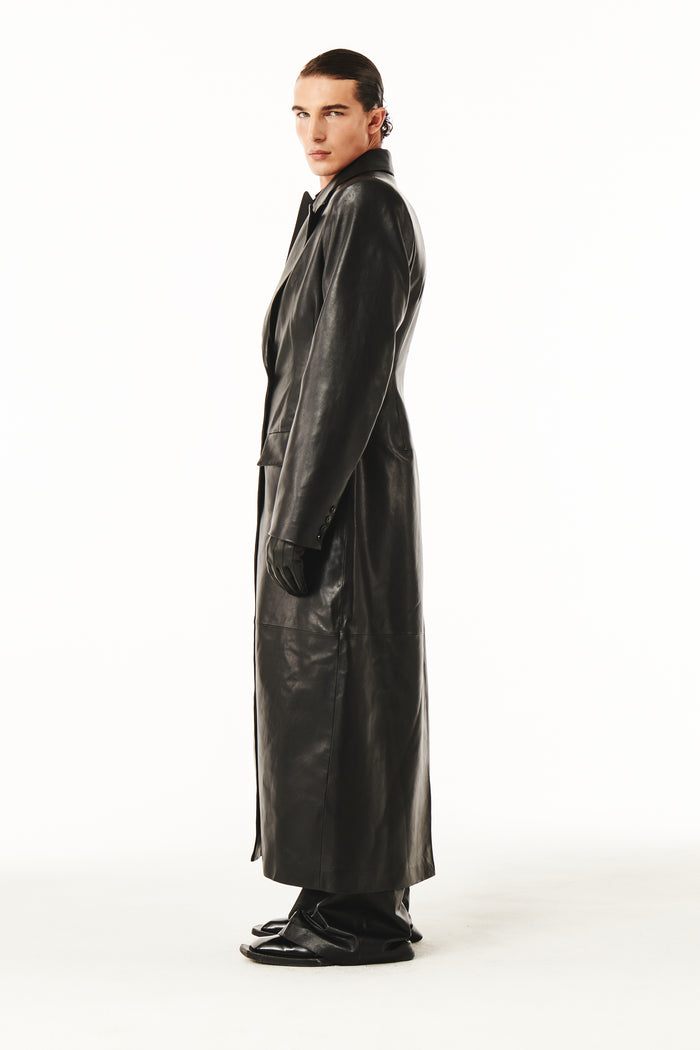 Orson Coat Black Leather