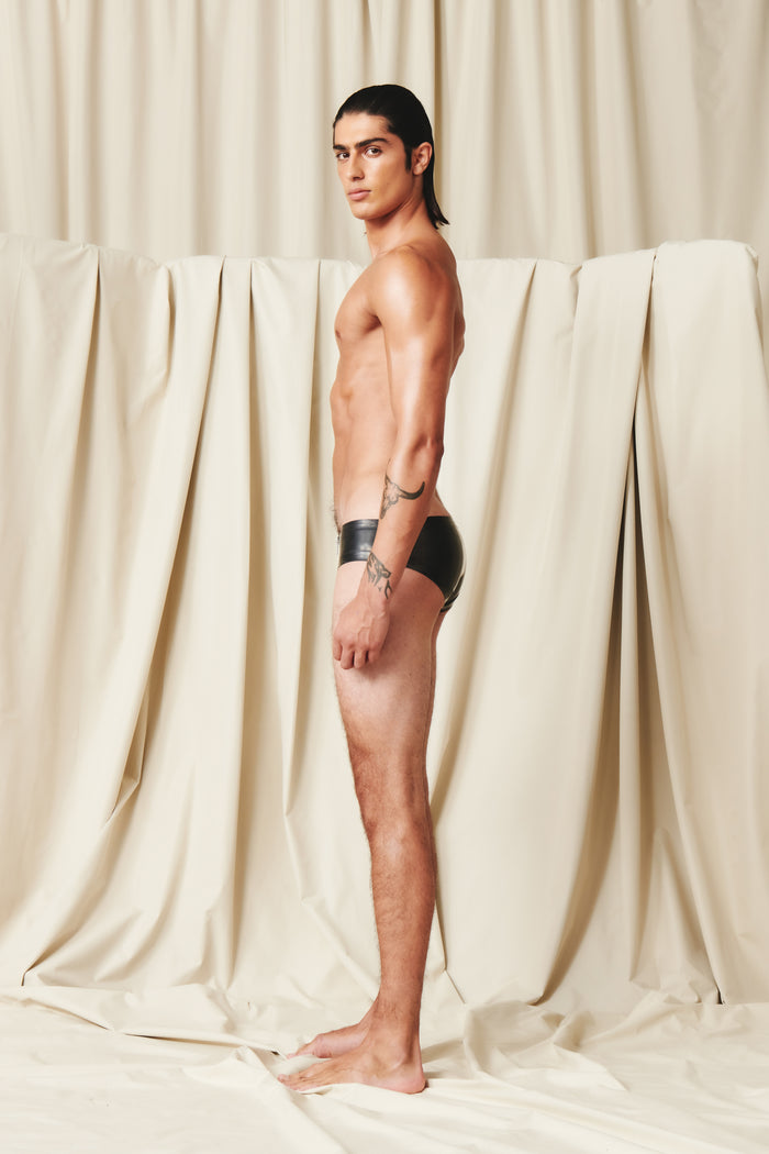 Charlie Latex Brief Black
