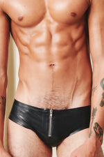 Charlie Latex Brief Black