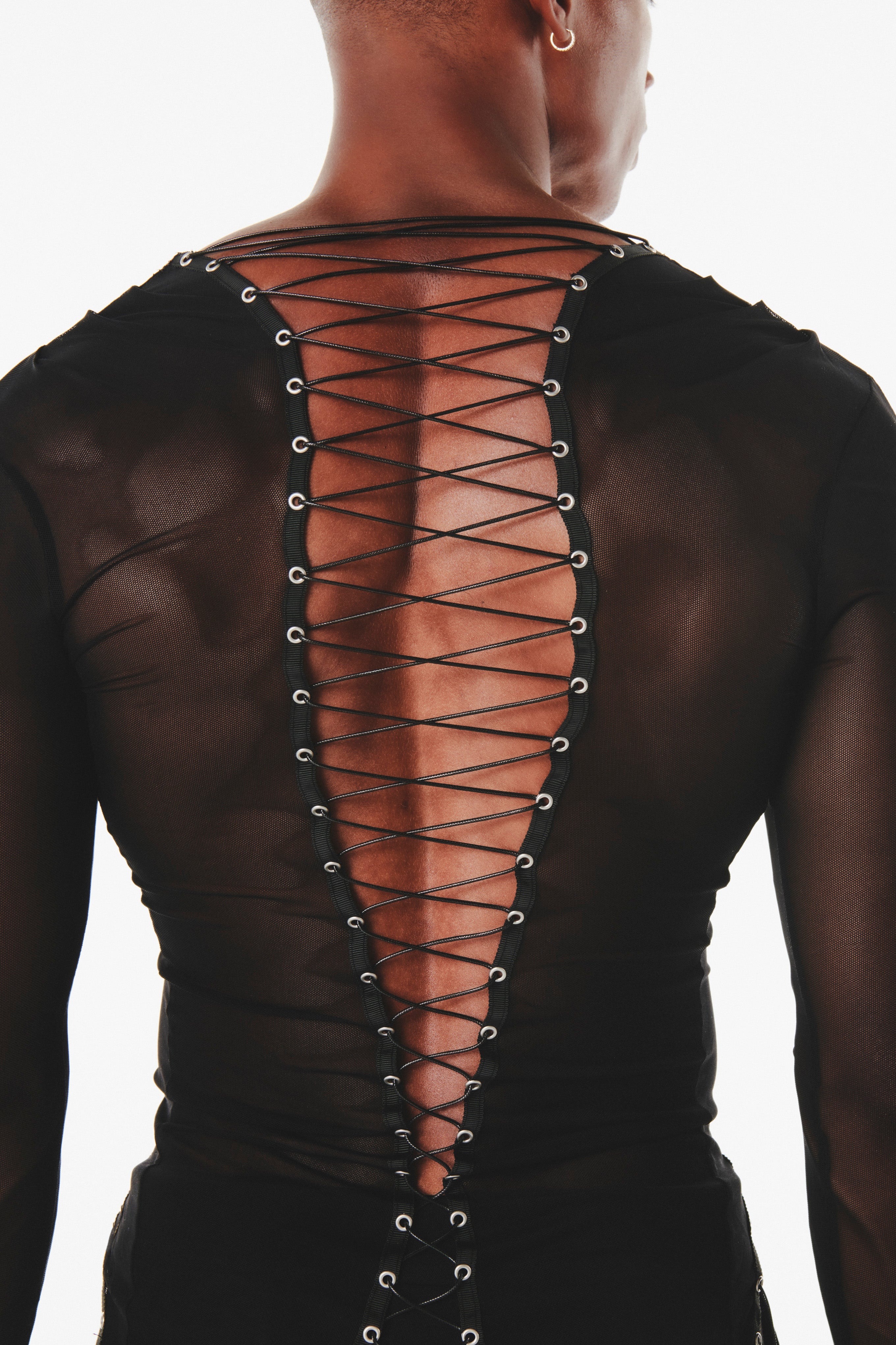 Gregor Top Black Mesh