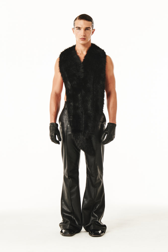 Claire Fur Scarf Black