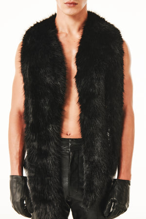 
            
                Load image into Gallery viewer, Claire Fur Scarf Black
            
        