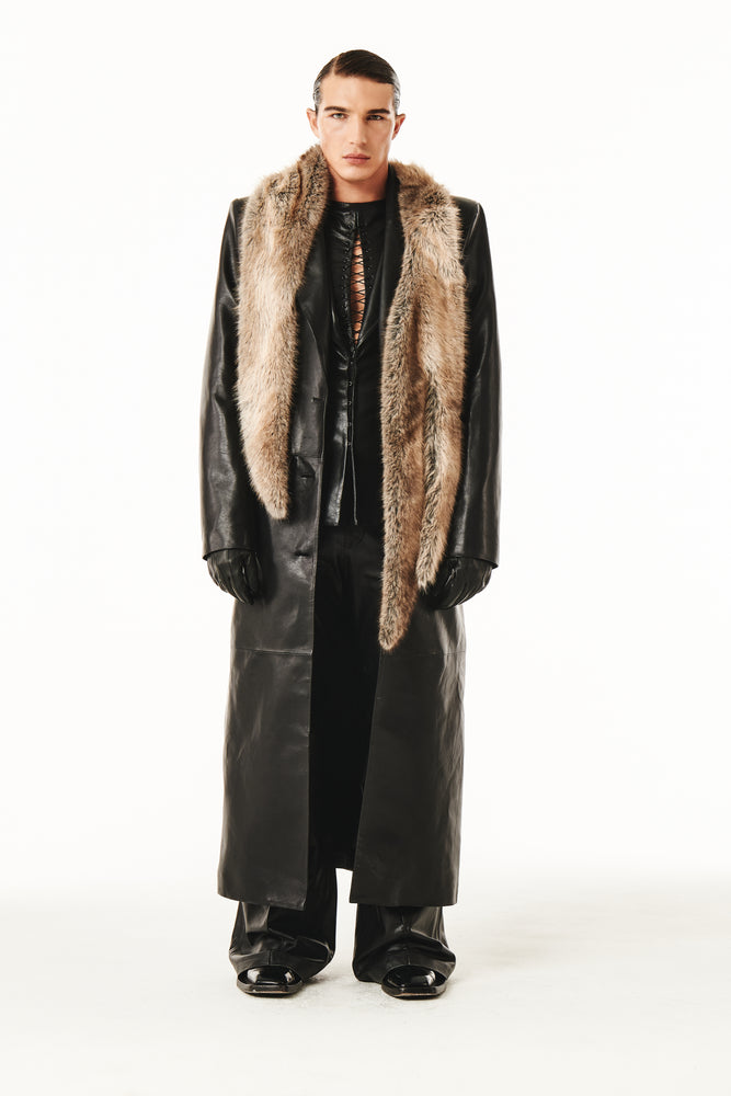 Claire Fur Scarf Natural