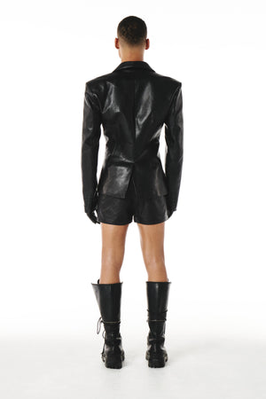 
            
                Load image into Gallery viewer, Thierry Blazer Black Leather
            
        