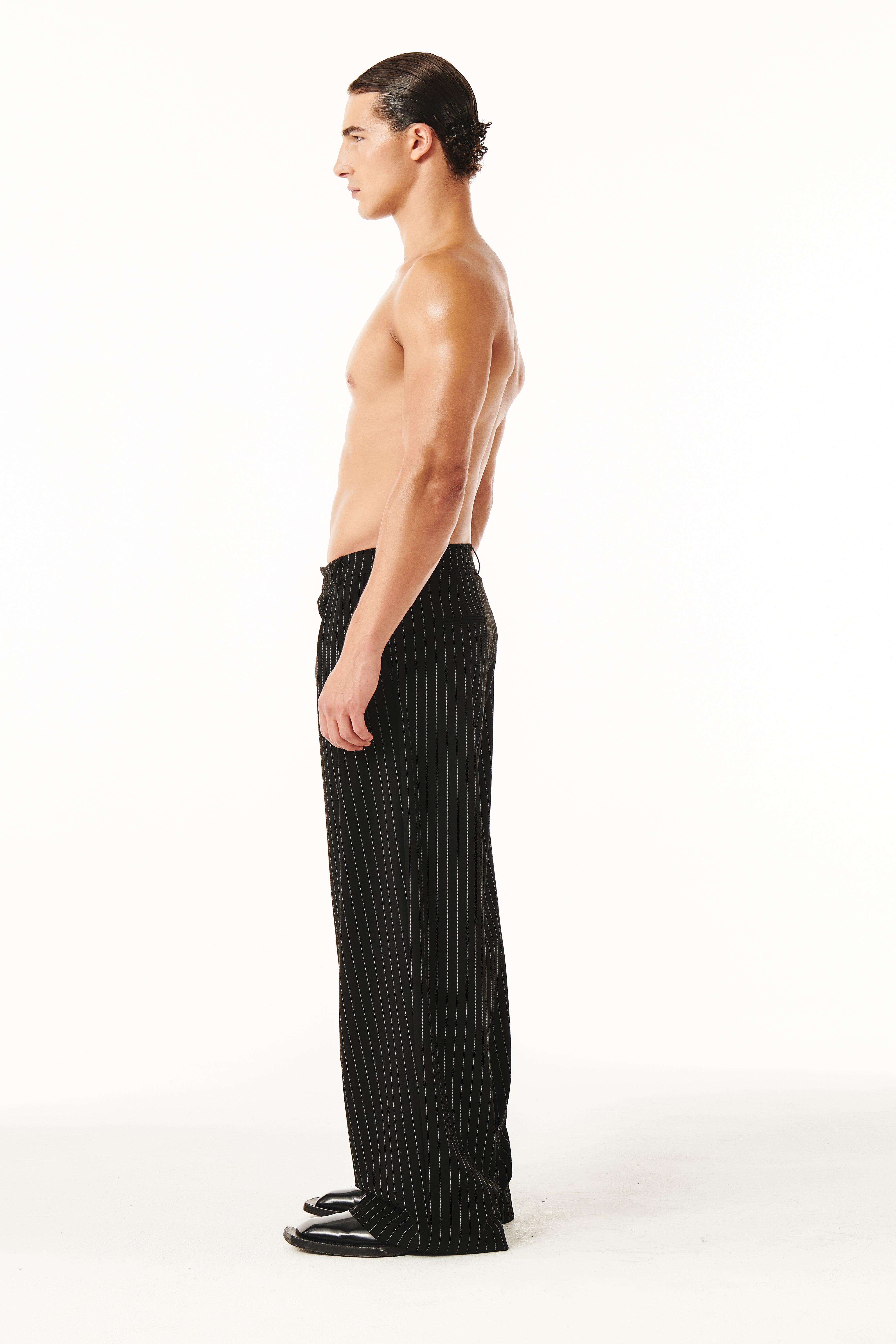 Benjamin Pants Black Pinstripe
