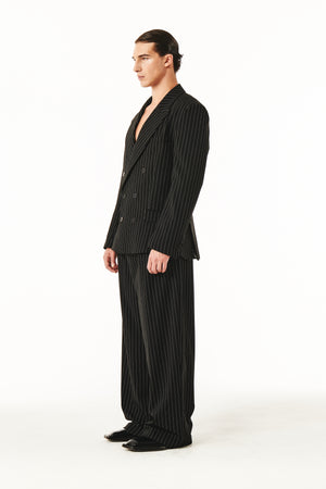 
            
                Load image into Gallery viewer, Gray Blazer Black Pinstripe
            
        