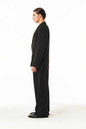 
            
                Load image into Gallery viewer, Gray Blazer Black Pinstripe
            
        