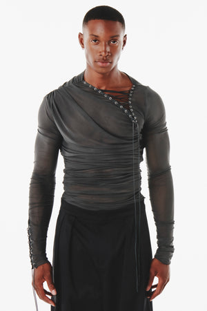 
            
                Load image into Gallery viewer, Blaise Top Grey Mesh
            
        