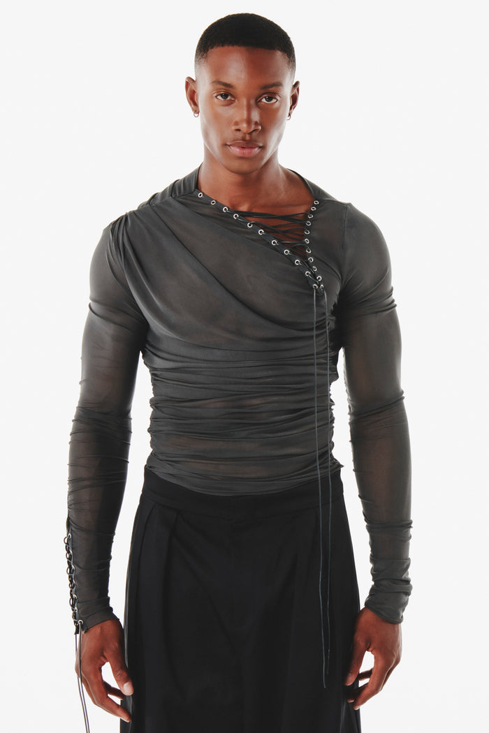 Blaise Top Grey Mesh