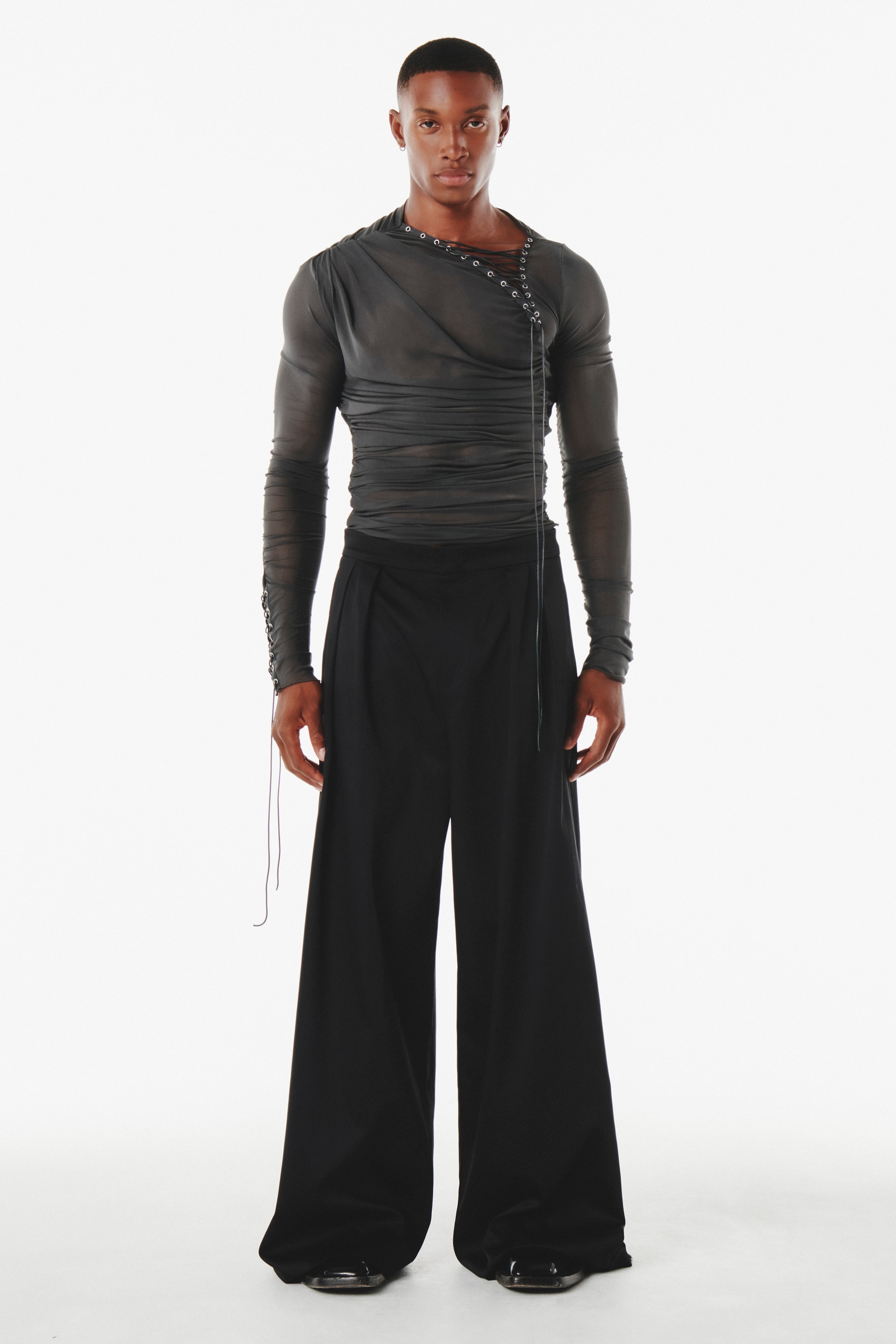 Blaise Top Grey Mesh