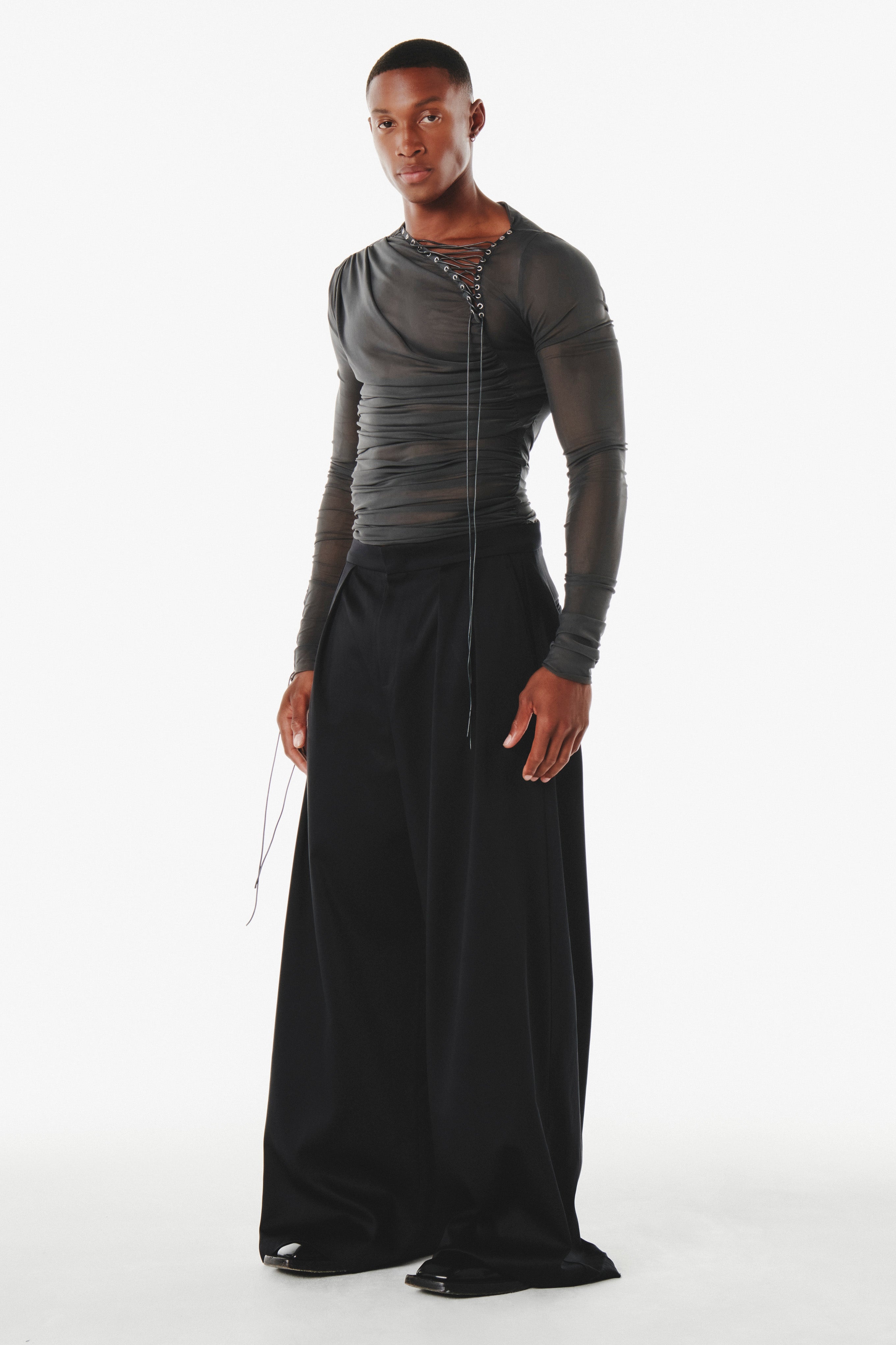 Blaise Top Grey Mesh