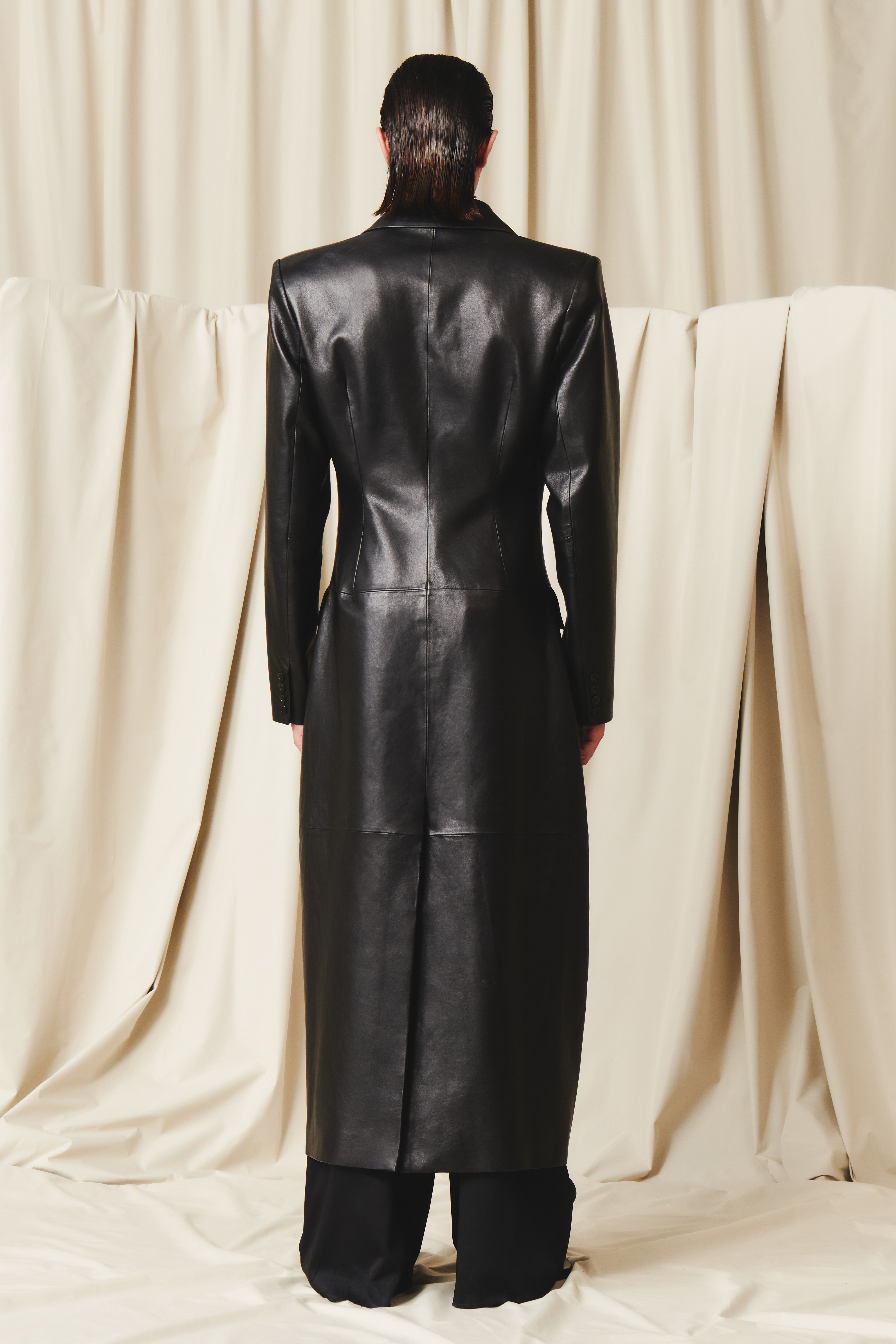 Orson Coat Black Leather