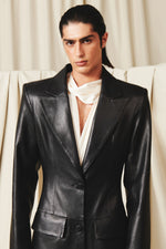 Orson Coat Black Leather