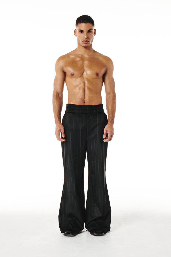 Axel Pants Black and Brown pinestripe