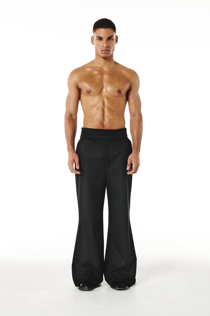 Axel Pants Black and Brown pinestripe
