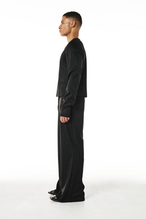 
            
                Load image into Gallery viewer, Jairo Black and Brown pinstripe
            
        
