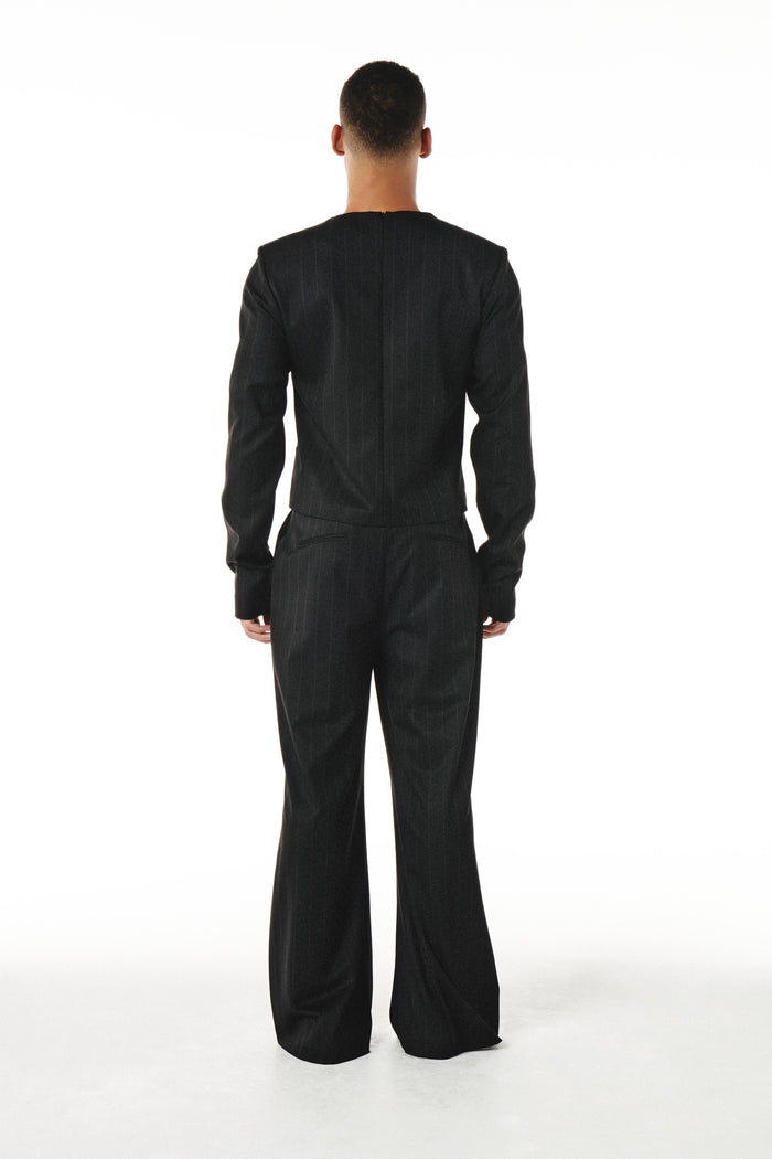 Jairo Black and Brown pinstripe