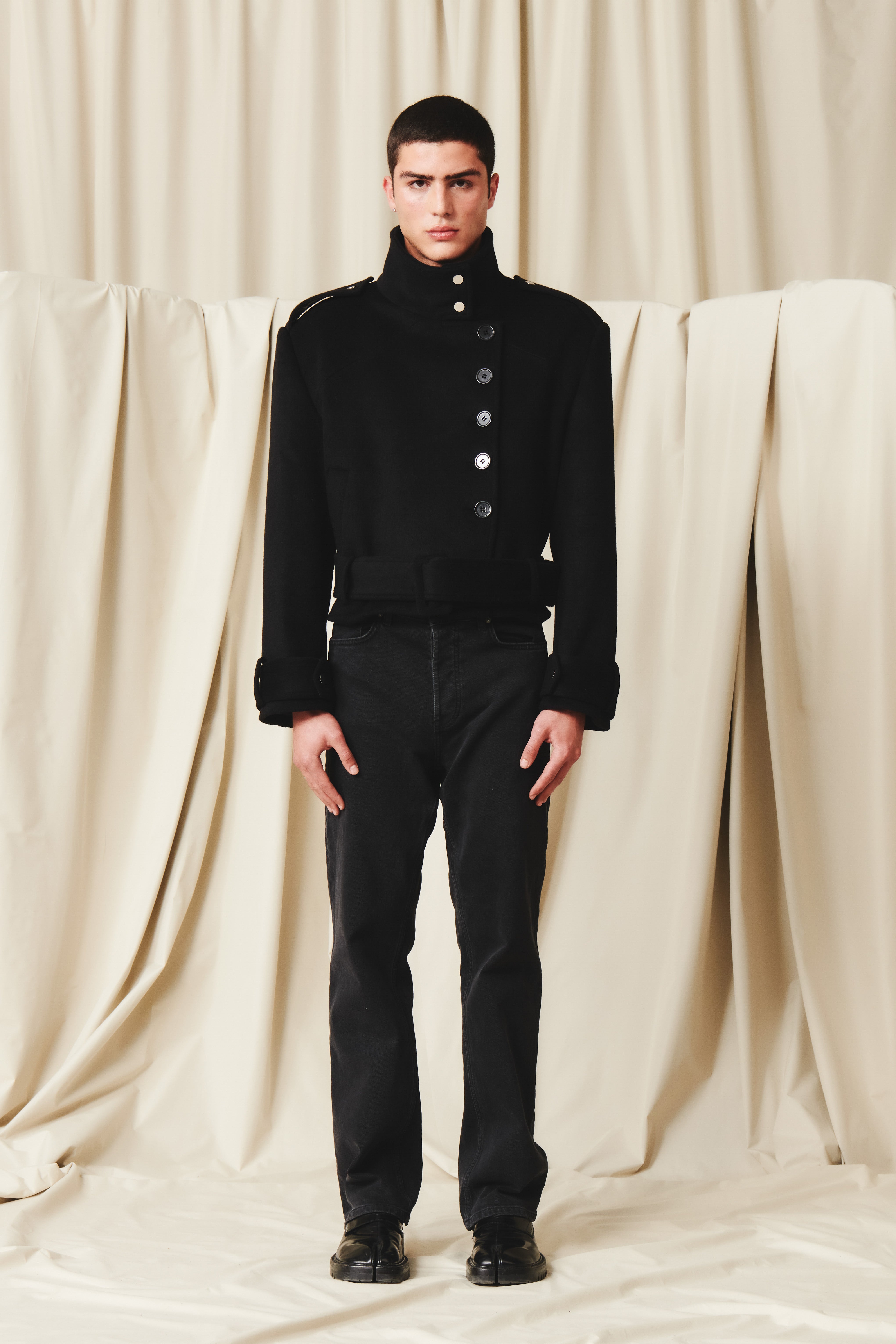 Yosef Wool Coat Black