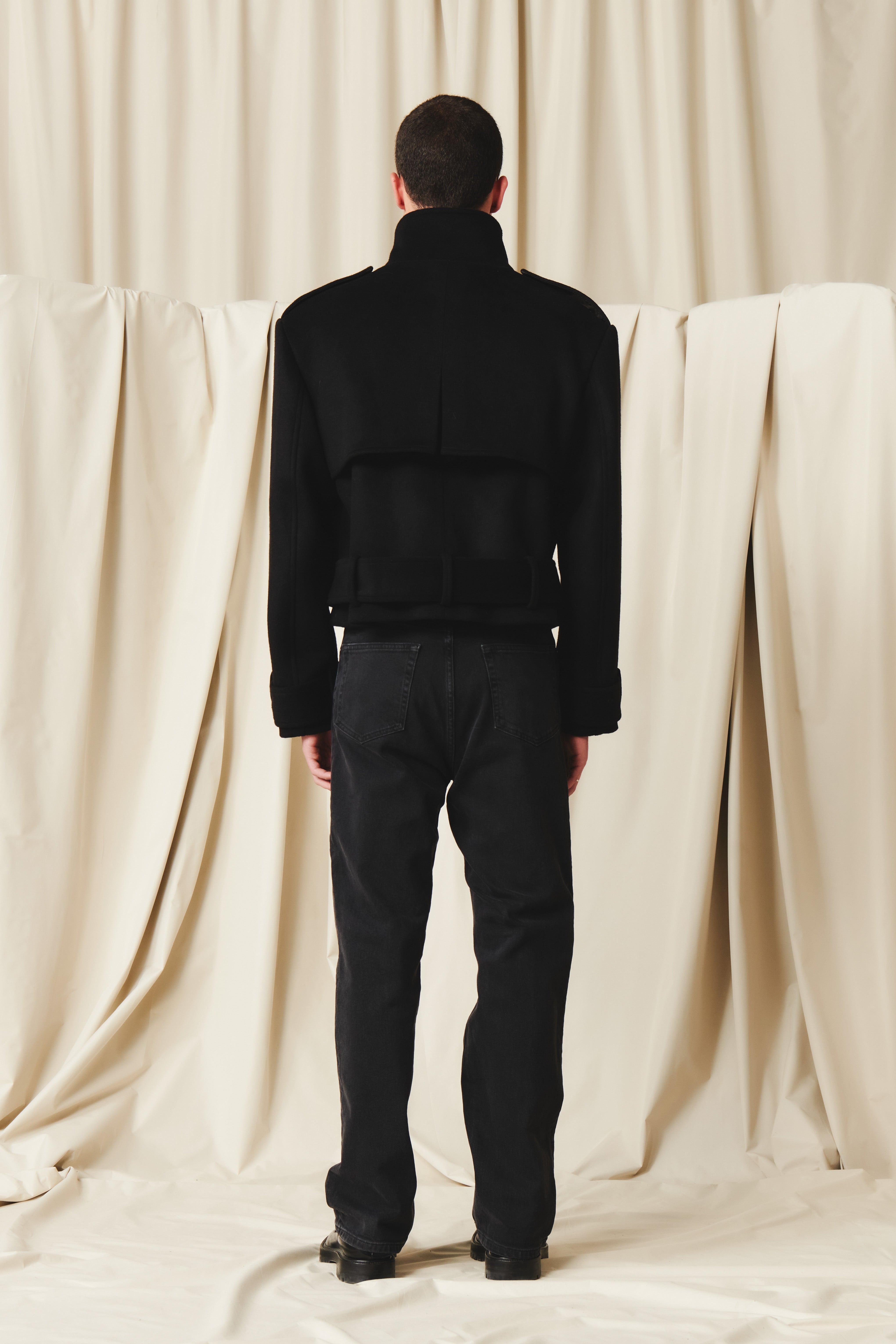 Yosef Wool Coat Black