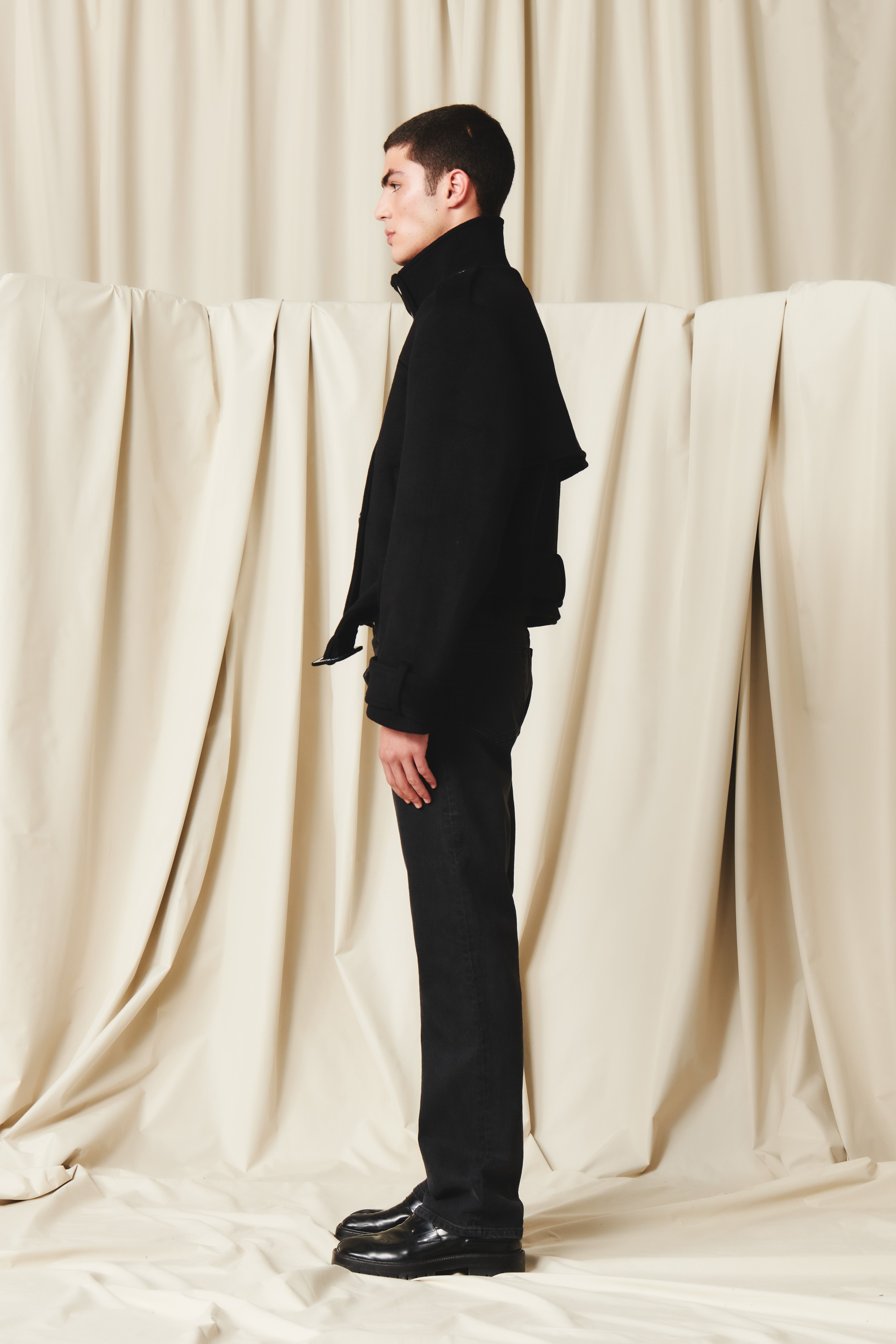 Yosef Wool Coat Black