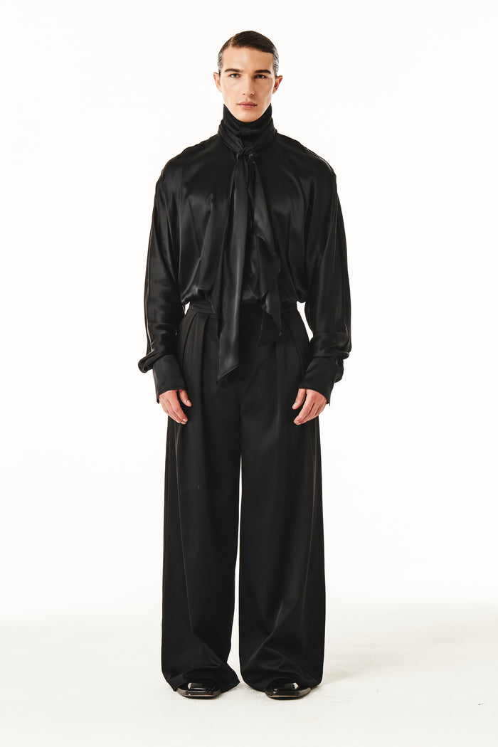 Damon Black Silk Shirt