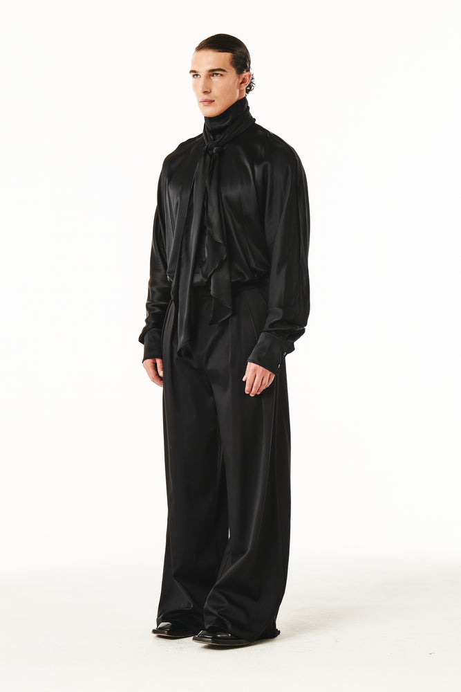 Damon Black Silk Shirt