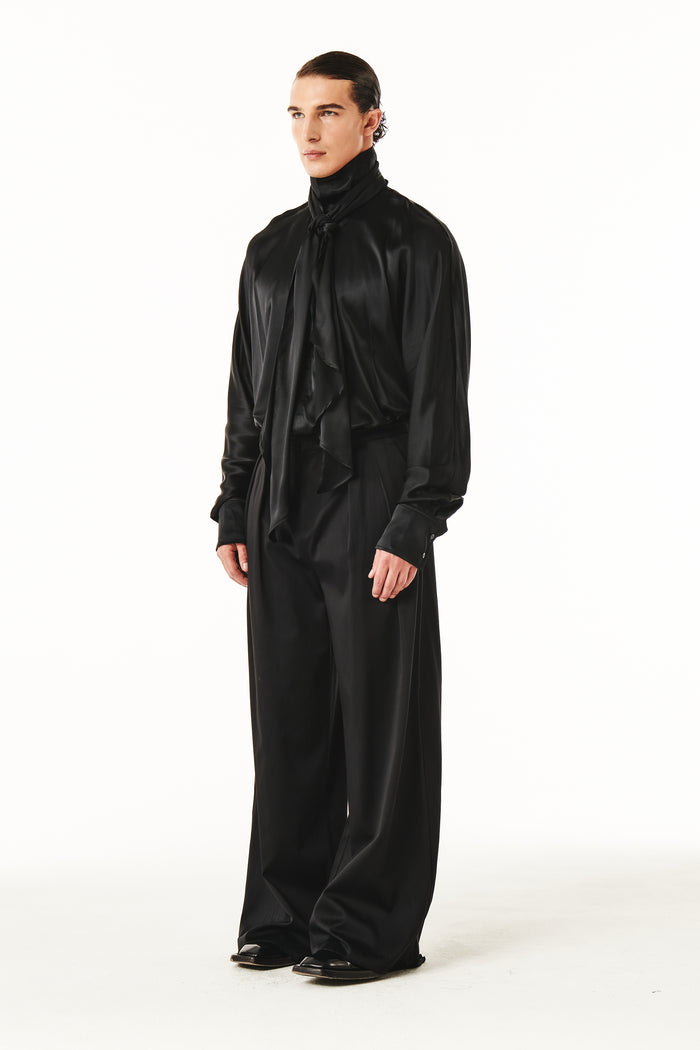 Damon Black Silk Shirt