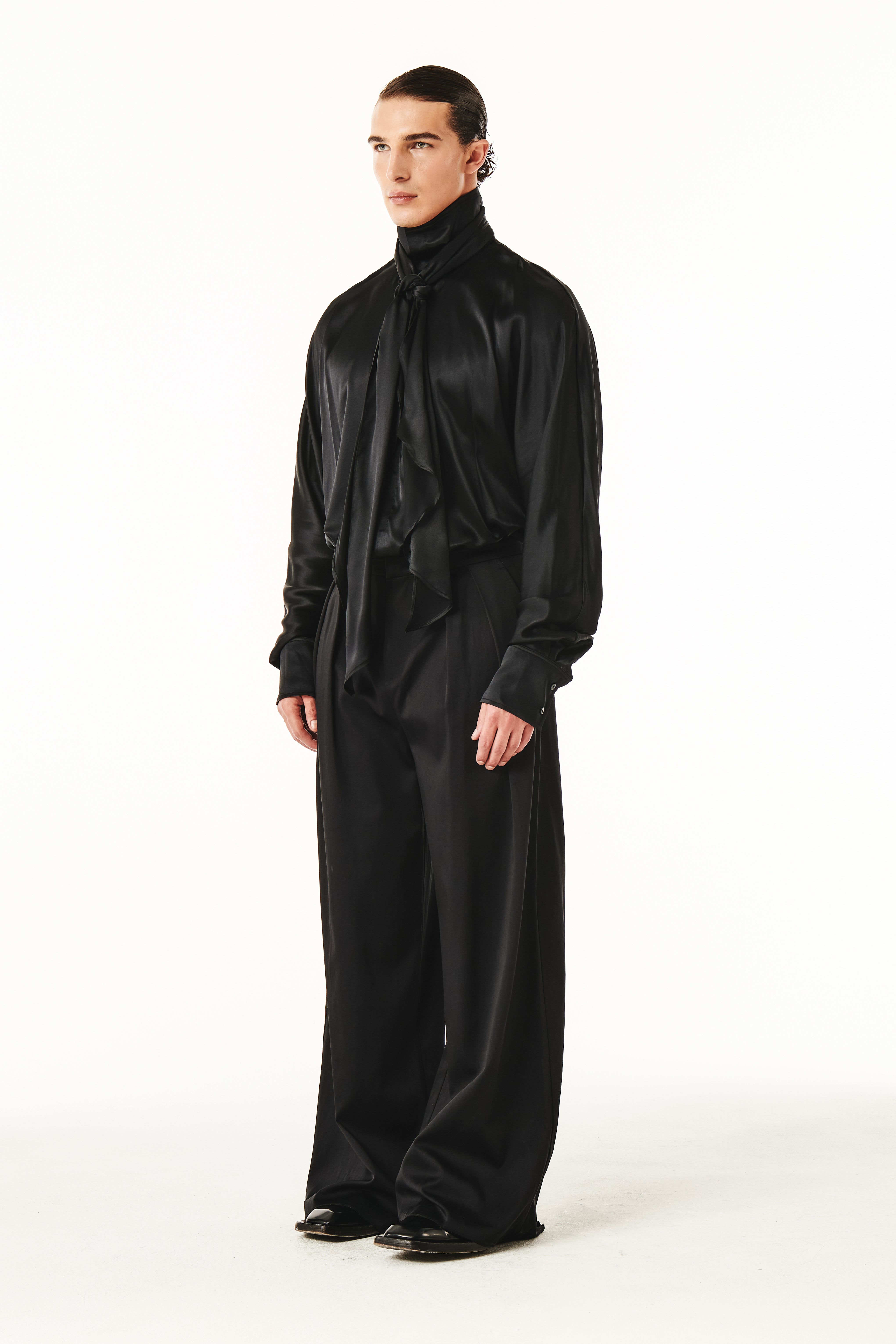 Damon Black Silk Shirt