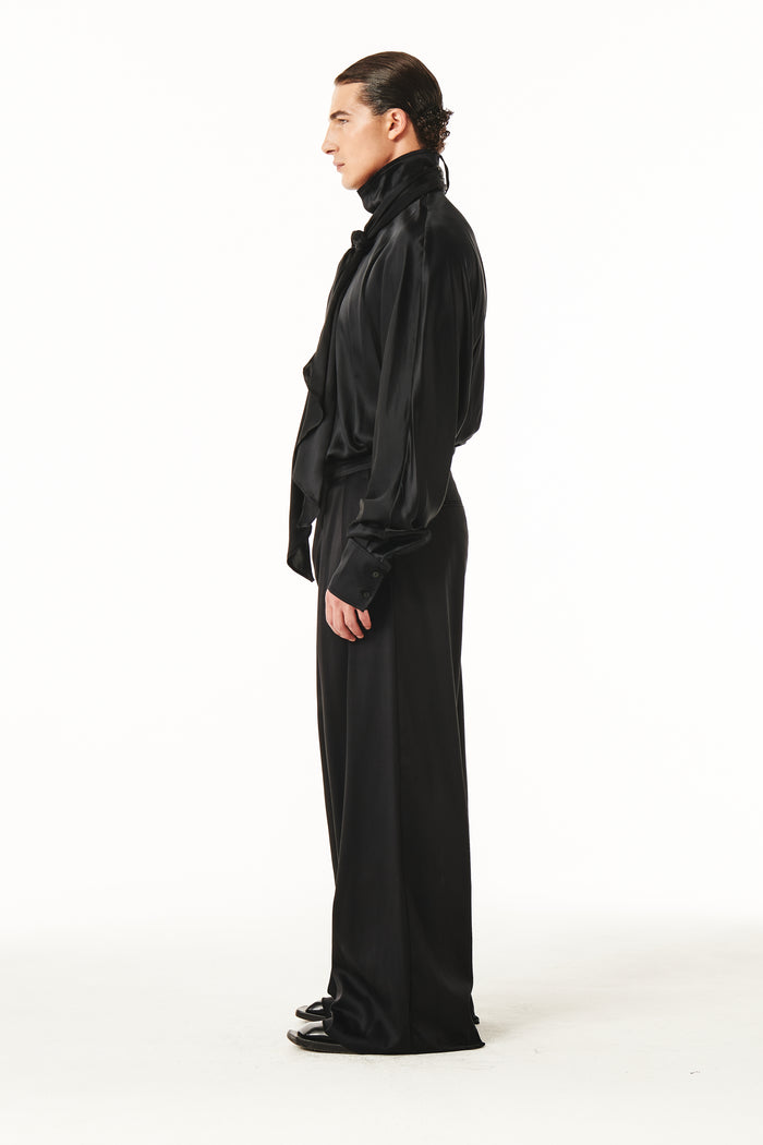 Damon Black Silk Shirt