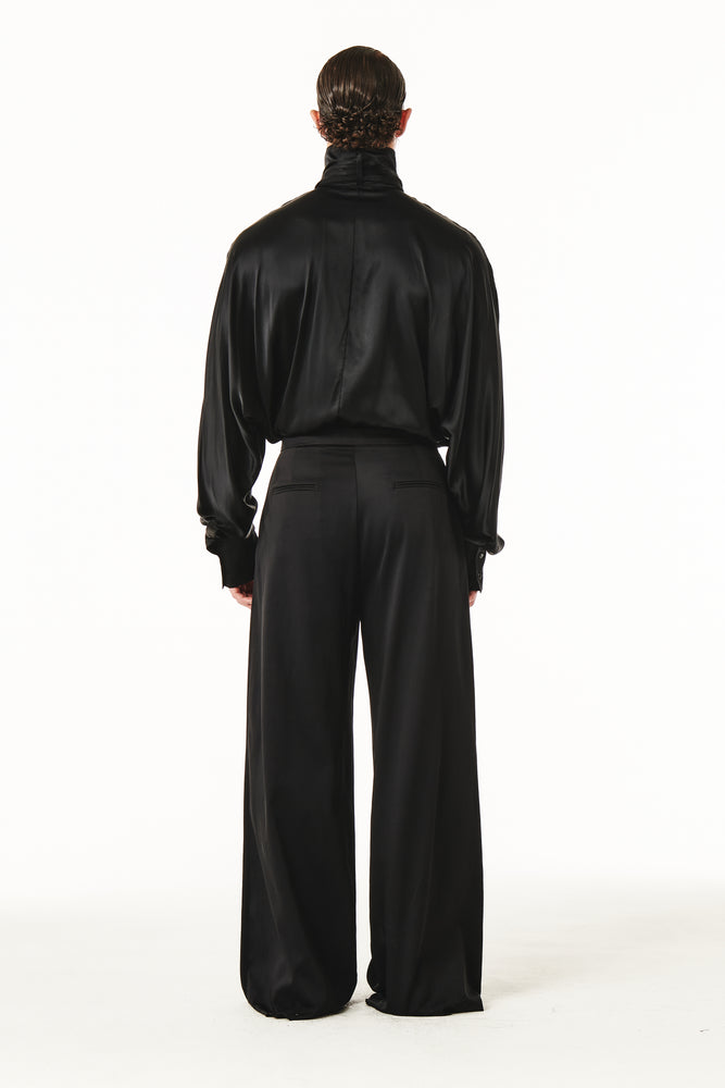 Damon Black Silk Shirt