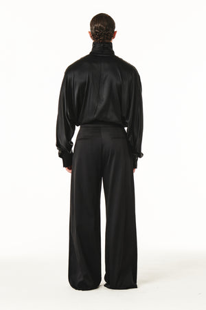 
            
                Load image into Gallery viewer, Damon Black Silk Shirt
            
        