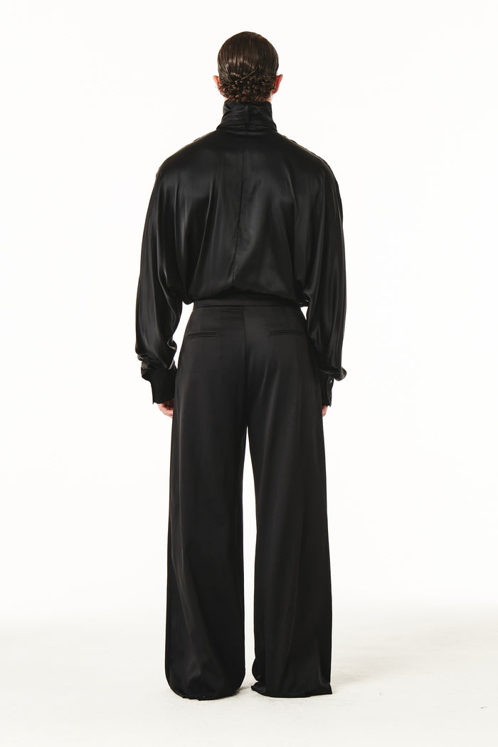 Damon Black Silk Shirt