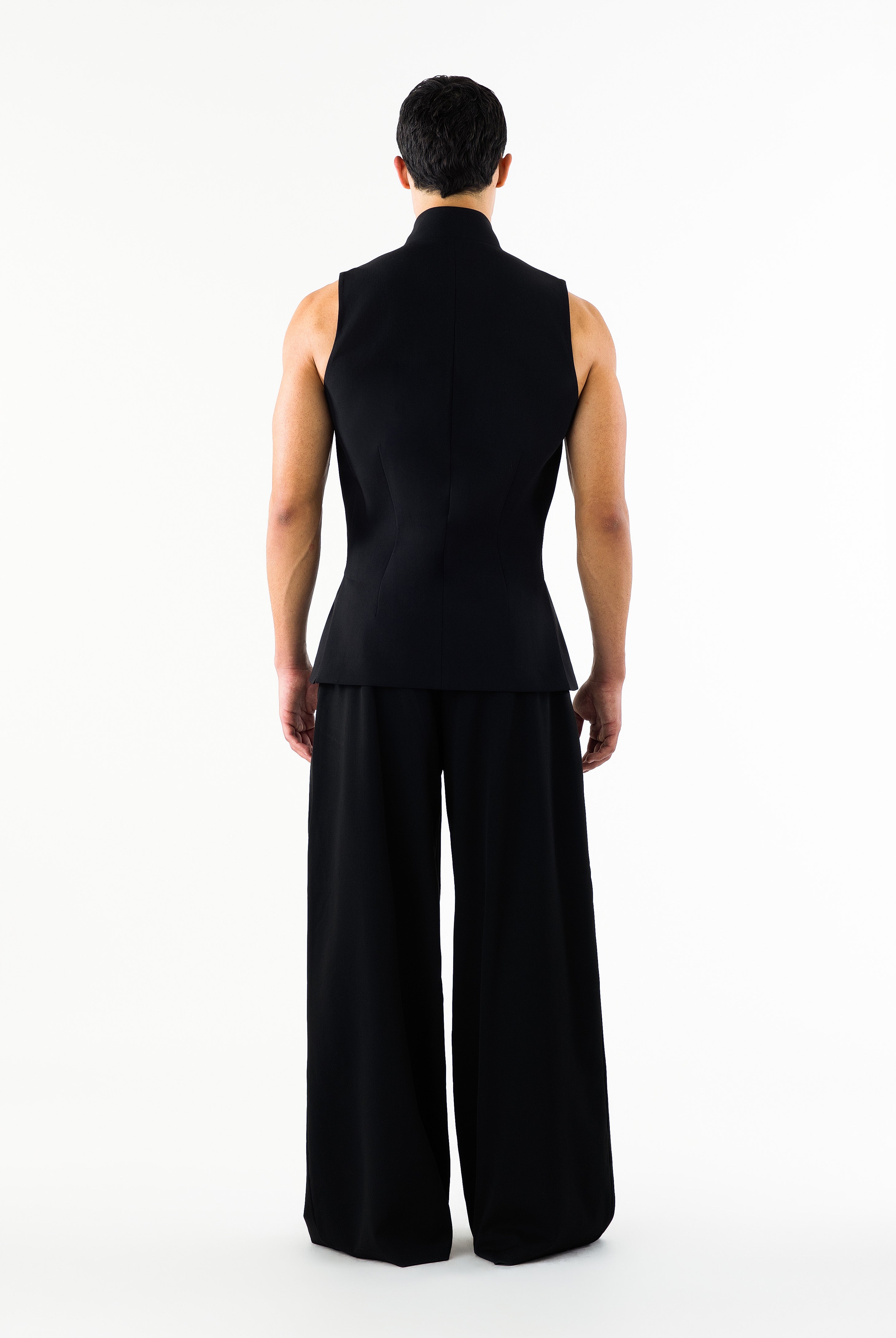 Aslan Sleeveless Blazer Black