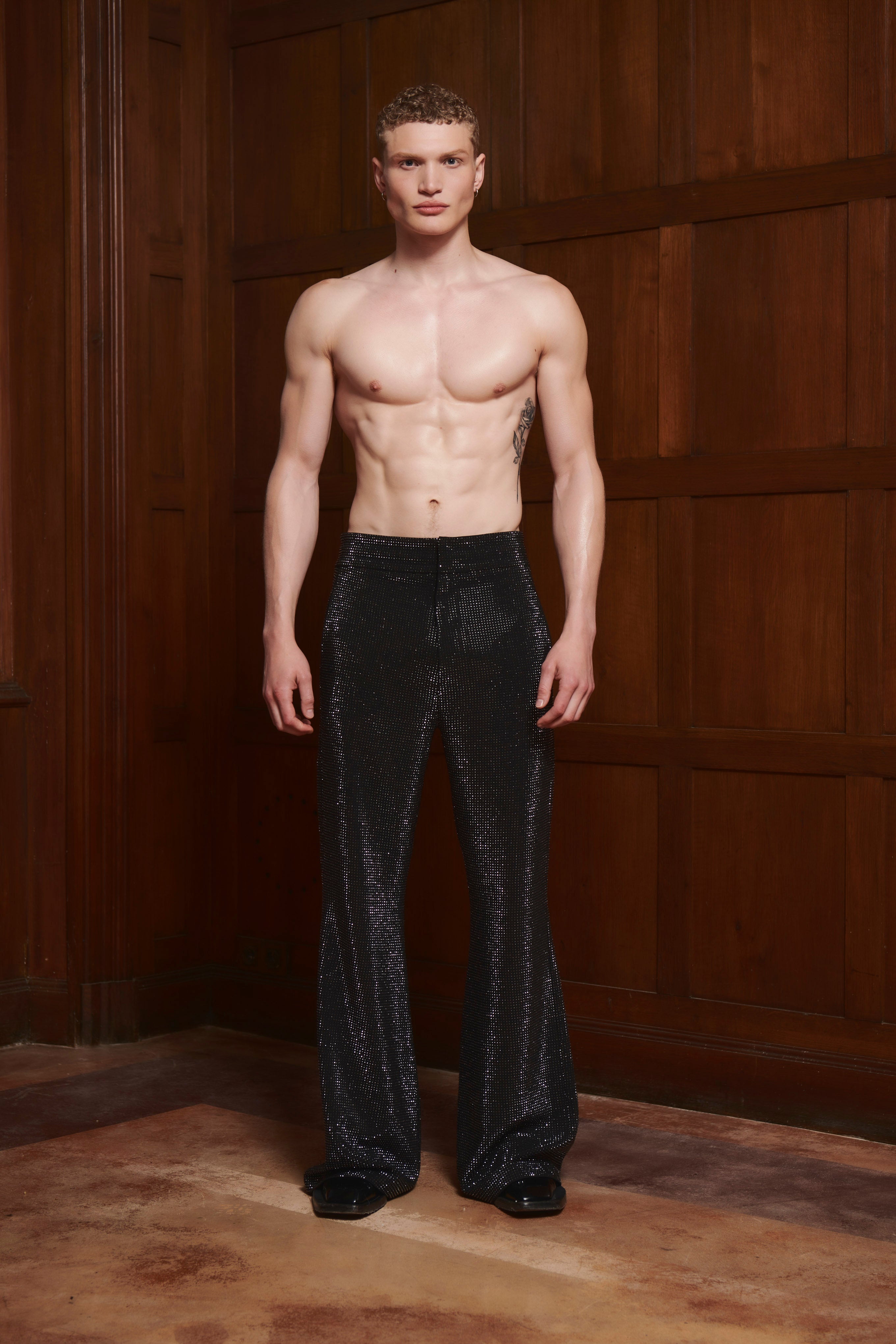 Leighton Rhinestone Pants Black