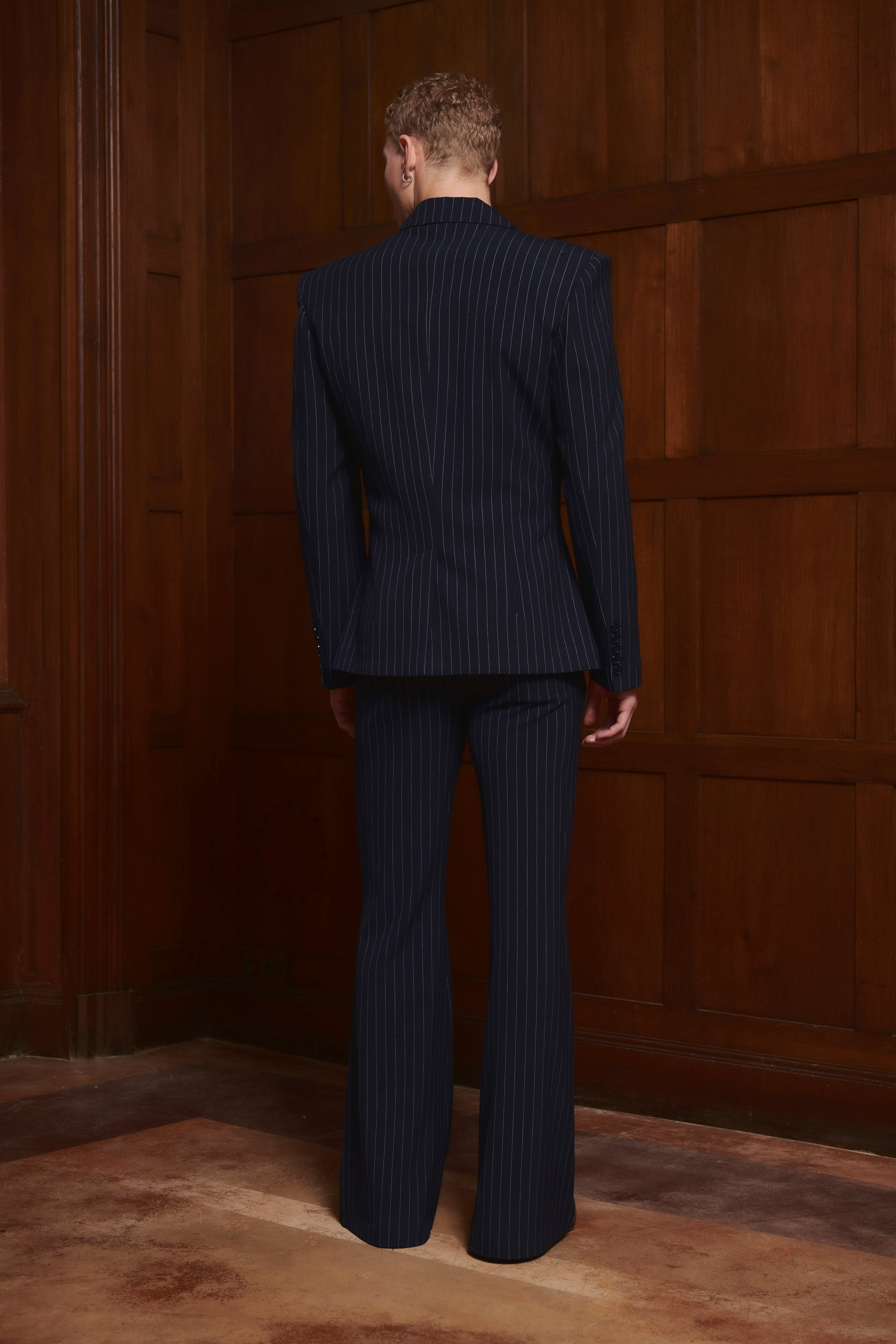 Augustin Navy Pinstripe