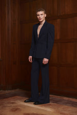 Augustin Navy Pinstripe