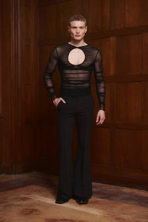 
            
                Load image into Gallery viewer, Lyze Black Mesh Top
            
        