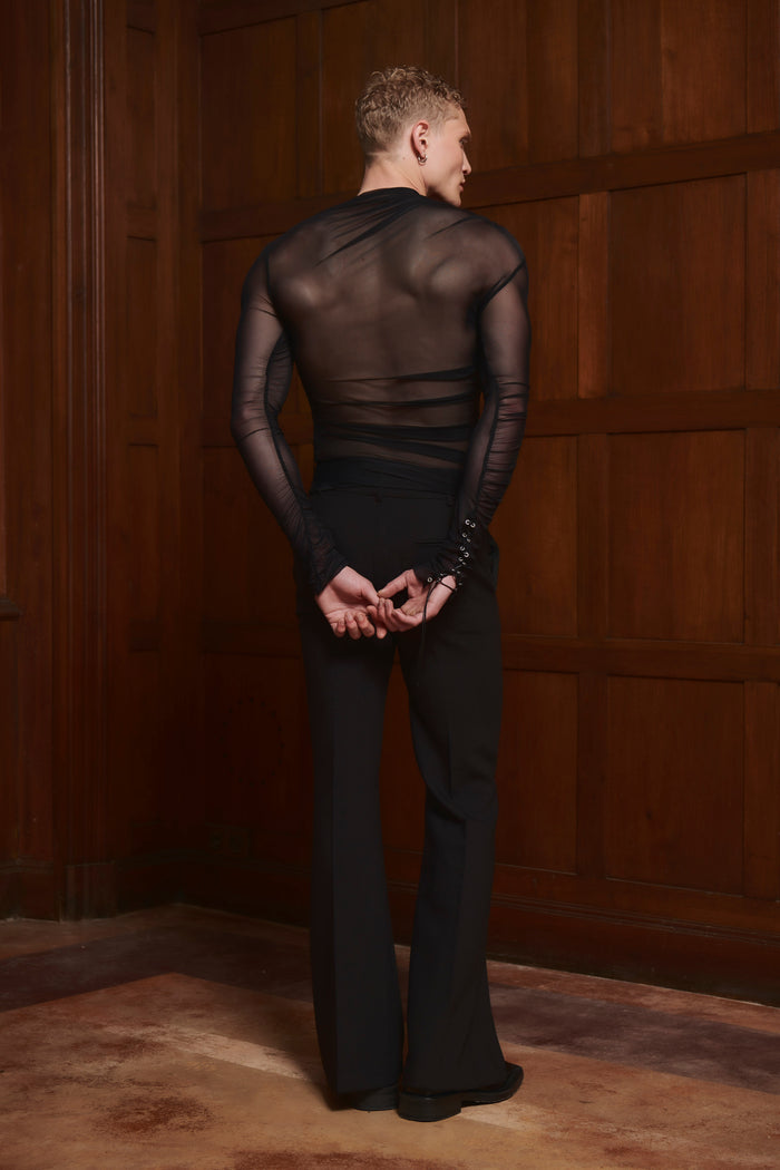 Blaise Top Black Mesh