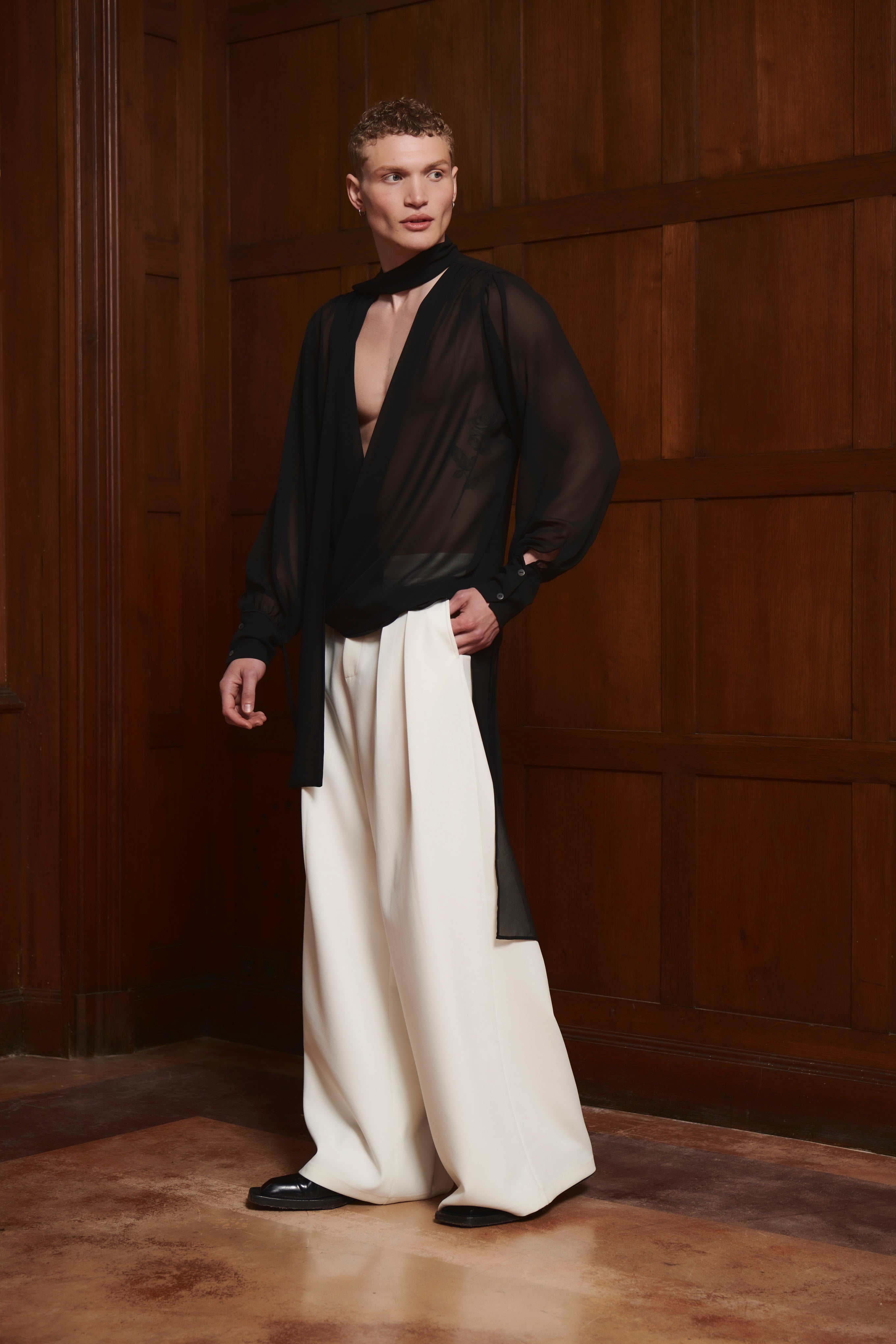 Selene Wrap Shirt Black