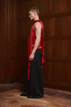 
            
                Load image into Gallery viewer, Florentine Top Red SILK
            
        