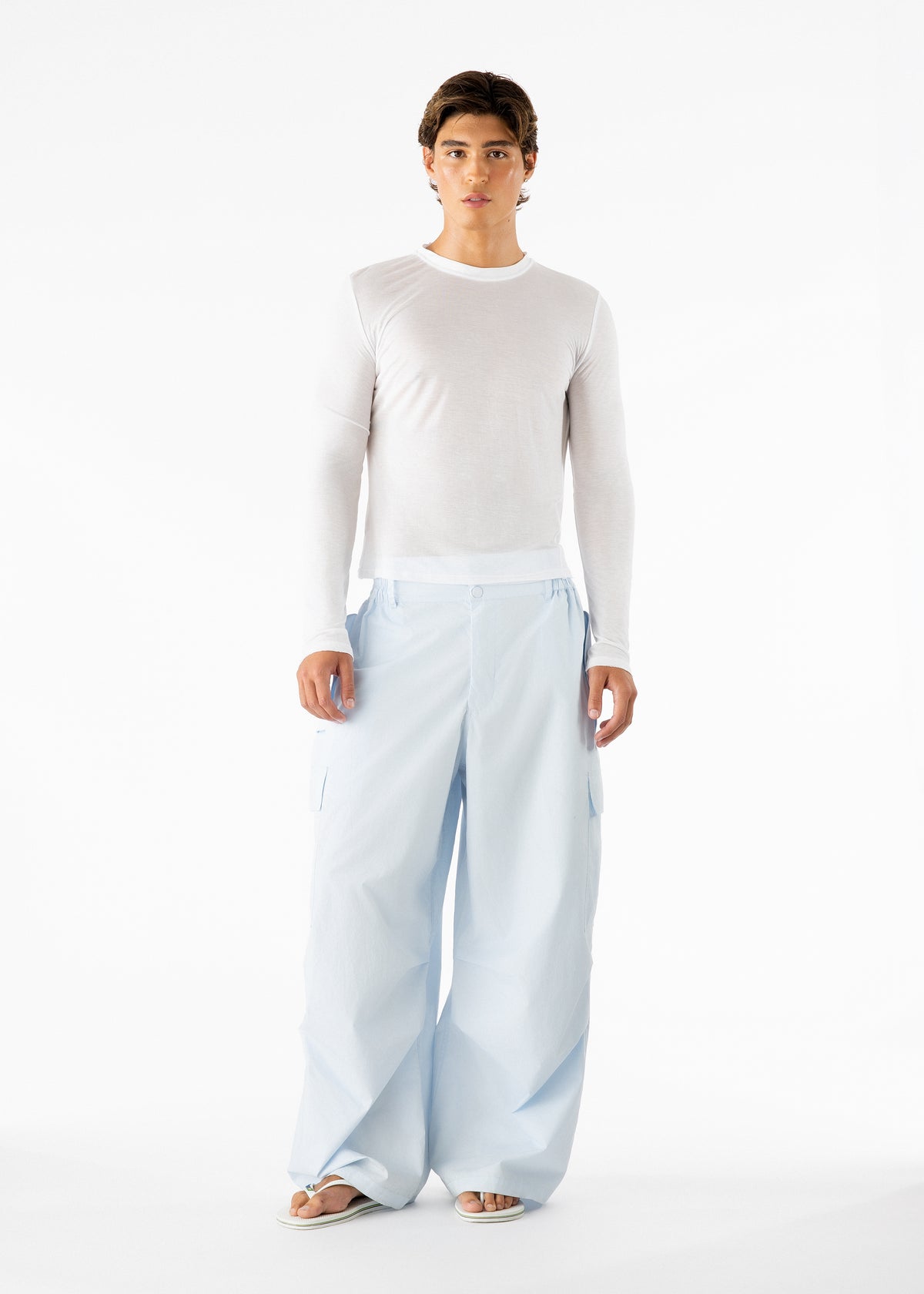 Gague Cargo Pants Soft Blue